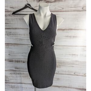 Dynamite Black Bodycon Side Cutout Dress sz Small
